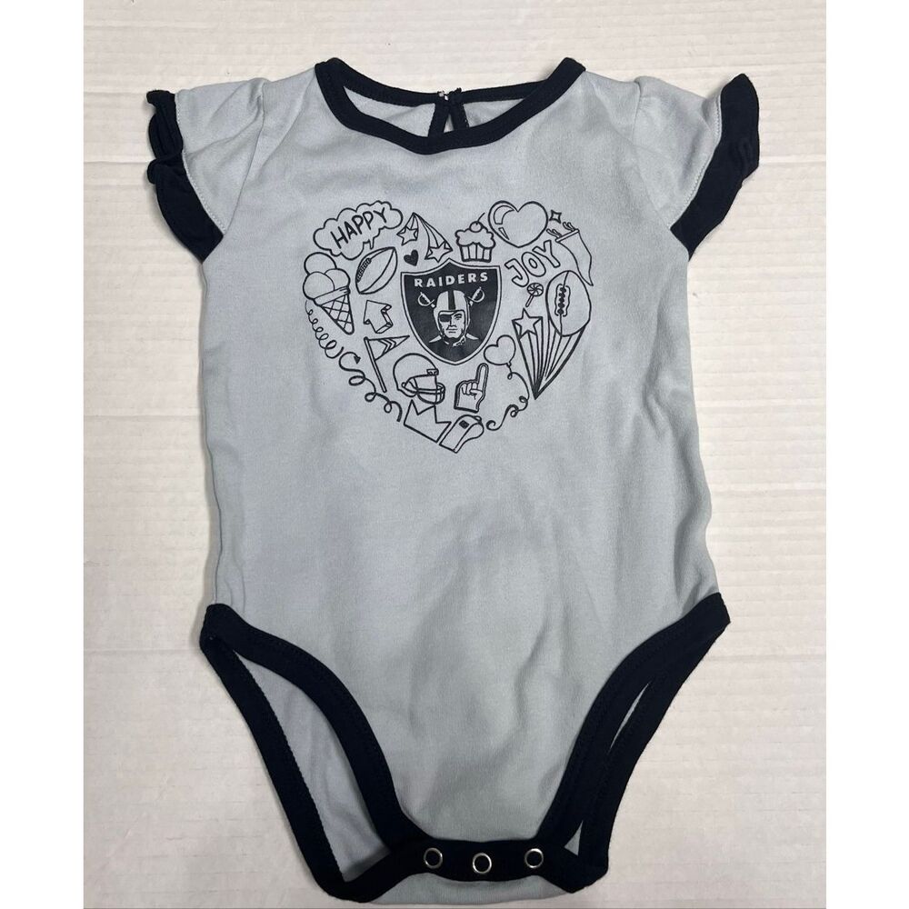 NFL Raiders Bodysuit Girls Size 6/9 Months